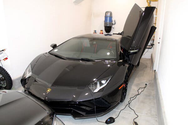 A 2018 Lamborghini Aventador S was one of three luxury cars seized from Mustafa Qadiri, who was indicted by a federal grand jury on charges of fraudulently obtaining more than $5 million in emergency relief funds.