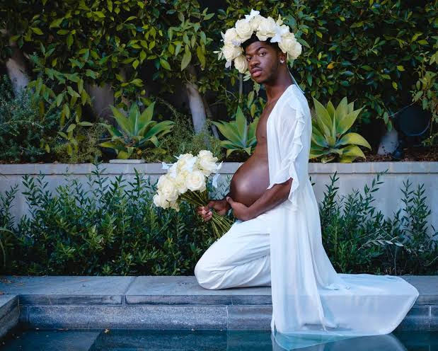 Lamar Hill Montero famously known as Lil Nas X with baby Montero photos Lamar Hill Montero famously known as Lil Nas X with baby Montero photos