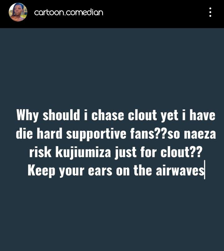 'Why Should I Chase Clout?' Cartoon Comedian Addresses Beating Accusations (Screenshot)