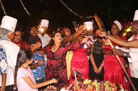 Christmas festivities at a hotel in Kenya