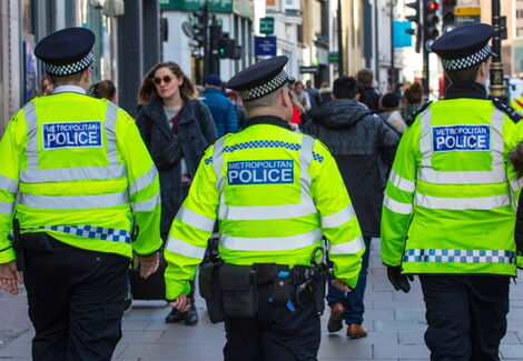 Police officers attached to the United Kingdom's Metropolitan Police Service.
