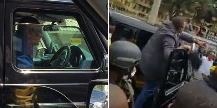 President Uhuru Creates Commotion Driving Himself Around Nairobi CBD [VIDEO]