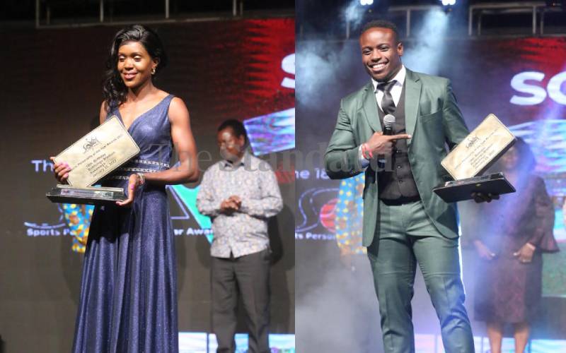 Kipyegon, Omanyala wear SOYA award crowns : The standard Sports