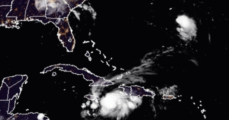 Two storm systems bring heavy rain to the U.S. and Haiti, as a third passes near Bermuda.