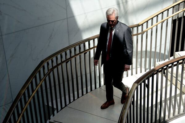 Representative Kevin McCarthy, Republican of California and the minority leader, at the Capitol on Tuesday. He opposes the independent commission.