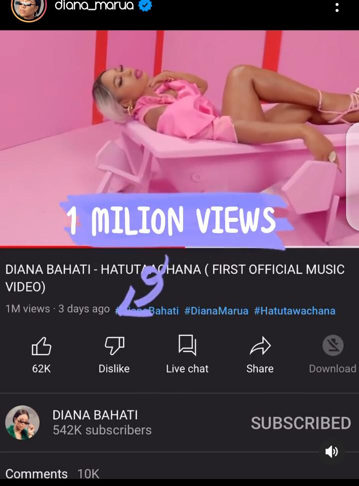 Diana Marua Shuts Down Critics As Her 2nd Song Hits One Million Views In 2 Days