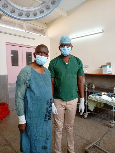Makueni Governor Kivutha Kibwana at Makueni County Referral Hospital on January 15, 2022.