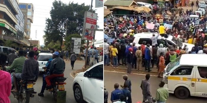 Ruto, Raila Supporters Clash in Nyeri Town [VIDEO]