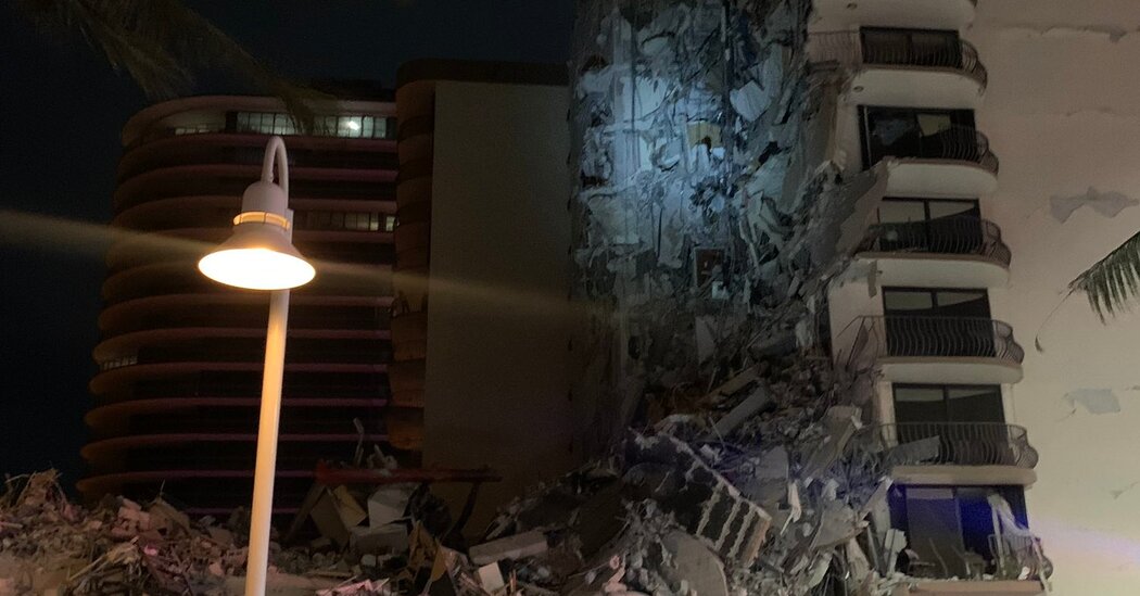 Rescue Teams Respond to a Building Collapse in Miami