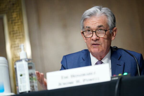The Federal Reserve chair, Jerome H. Powell, testifying before the Senate in December.