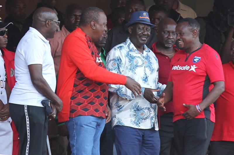 Raila and President Kenyatta promise Gor Mahia and AFC Leopards Sh24 million : The standard Sports