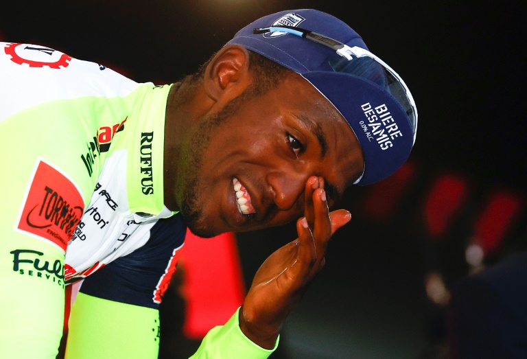 Eritrean sensation Girmay pulls out of Giro with eye injury after cork mishap