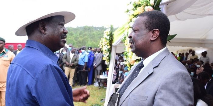 Raila Disrupts Mudavadi Mother's Burial [VIDEO]