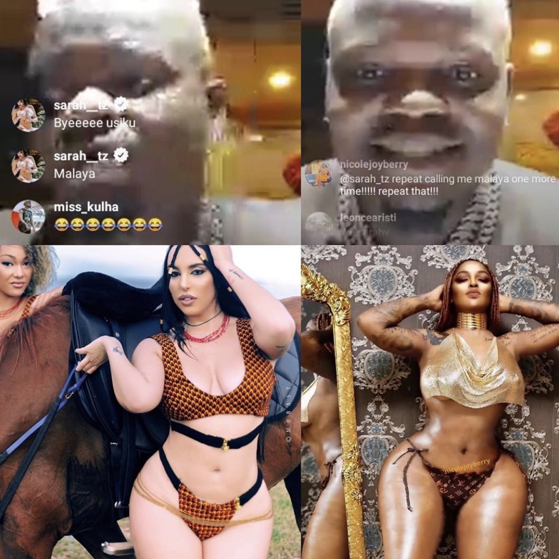 Drama as Harmonize's wife and side chick meet on his IG Live session (Photo)
