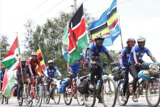 Cyclists riding for peace in a journey that started in Dar : The standard Sports