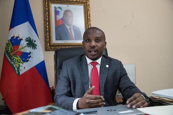 Haitian Foreign Minister Claude Joseph during an interview, February 2021 in Port-au-Prince, Haiti.