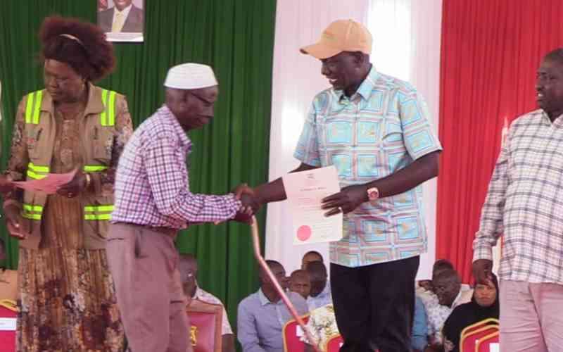 President Ruto’s Kwale Title Deeds Spark Resident Rejection Over Ancestral Land Sizes