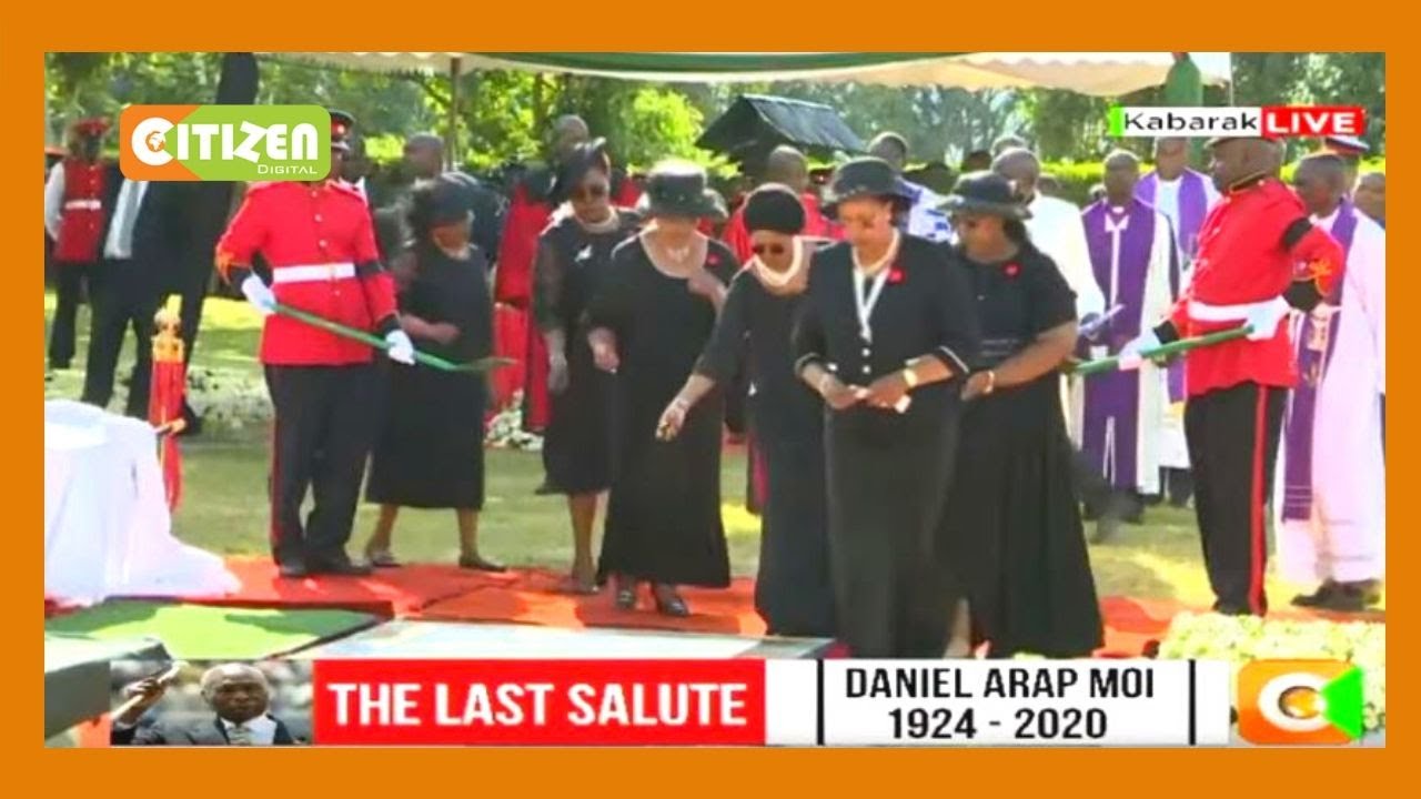 Late President Moi's body finally buried at his Kabarak home