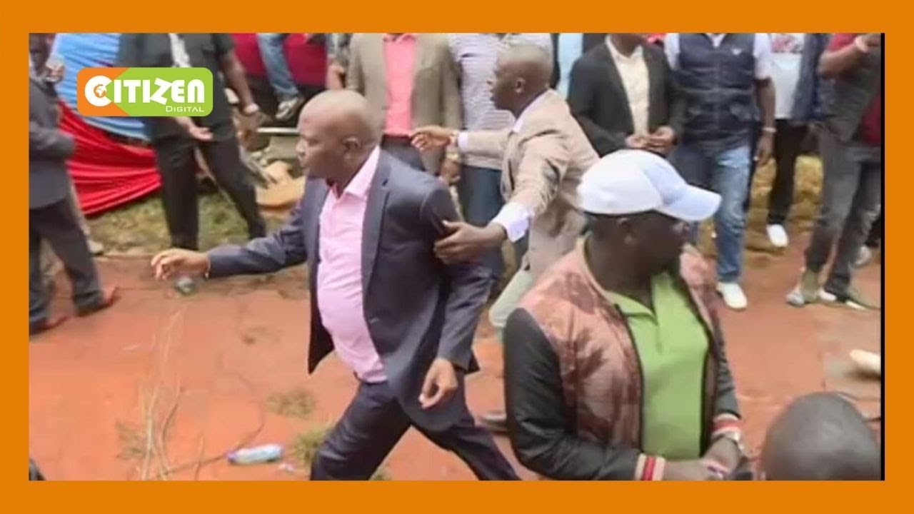 Drama in Kitui as Moses Kuria roughed up, ejected from BBI rally
