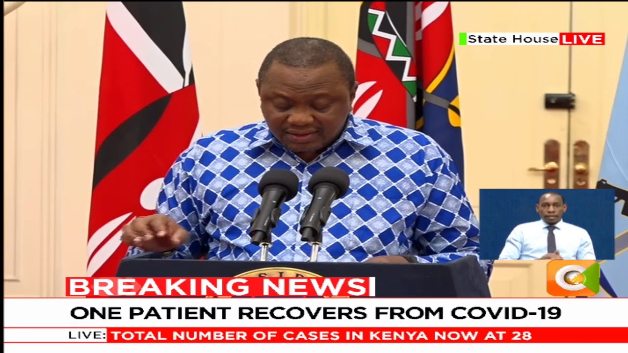 President Kenyatta announces further measures to save economy, combat spread of coronavirus