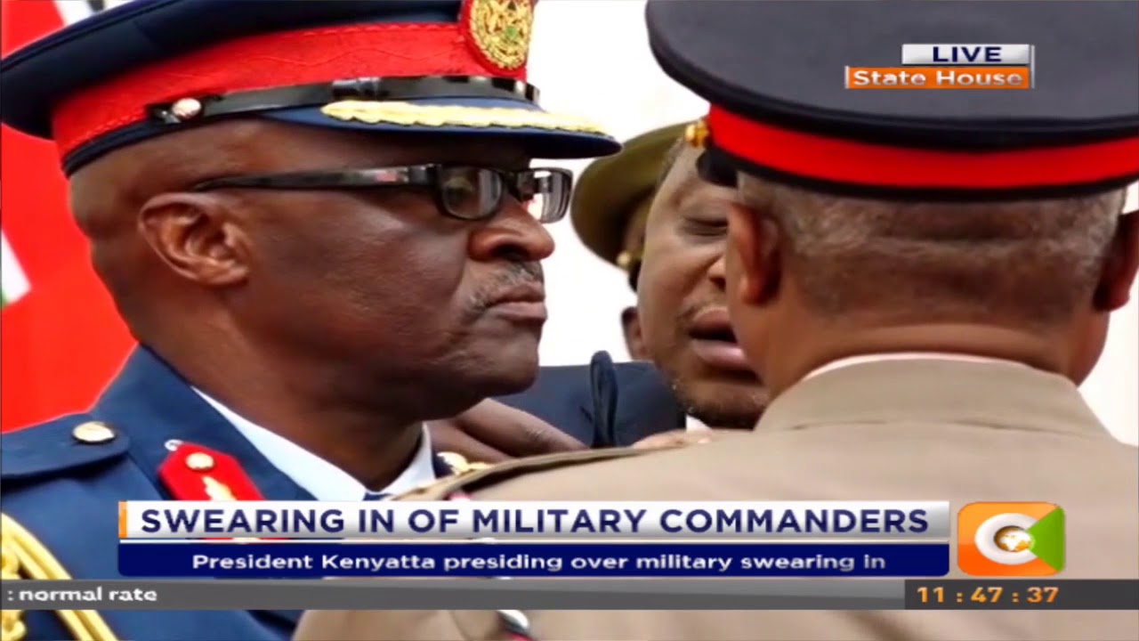 President Kenyatta Swears in military commanders