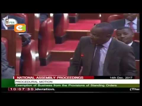 Minority Leader Mbadi kicked out of Parliament for saying Kenya has no president