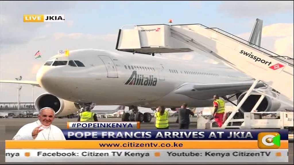 Pope Francis arrives in Kenya
