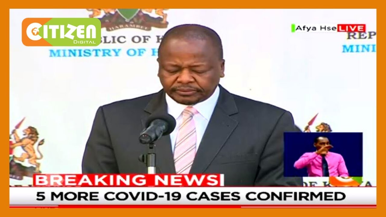 Health CS Mutahi Kagwe briefing on COVID-19 situation in the country