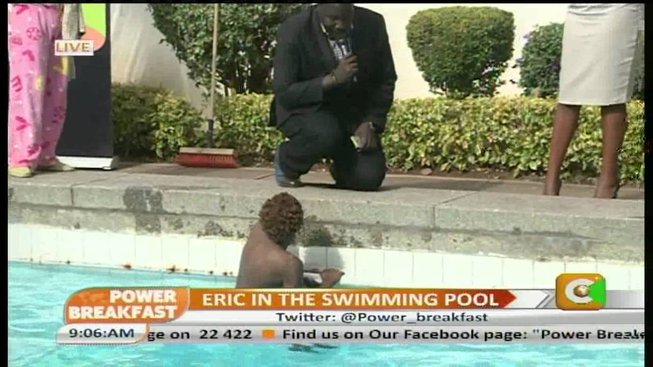 Power Breakfast Interview:Eric Omondi in The Swimming Pool