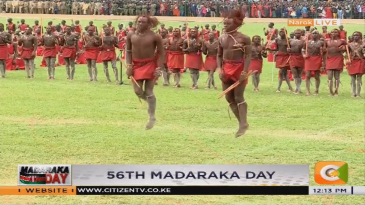 Maasai Moran traditional performance during Madaraka Day