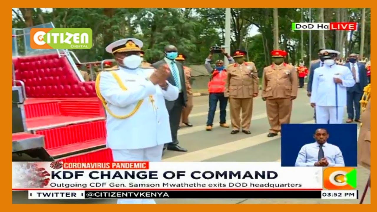 Outgoing CDF General Samson Mwathethe exits DOD headquarters