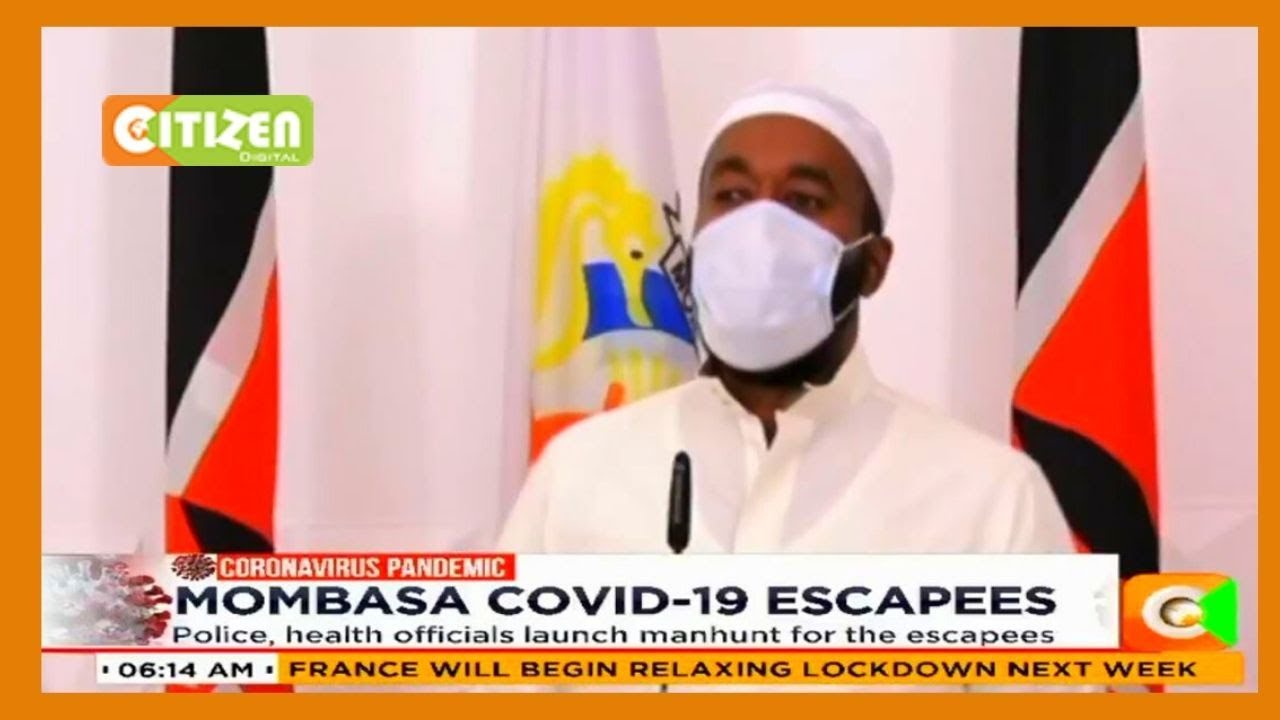 Five people who tested positive for the virus escape in Mombasa