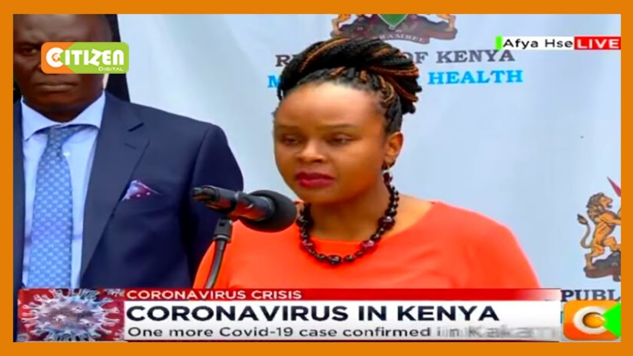 Health CAS Dr.Mercy Mwangangi briefing on the covid-19 situation in the country