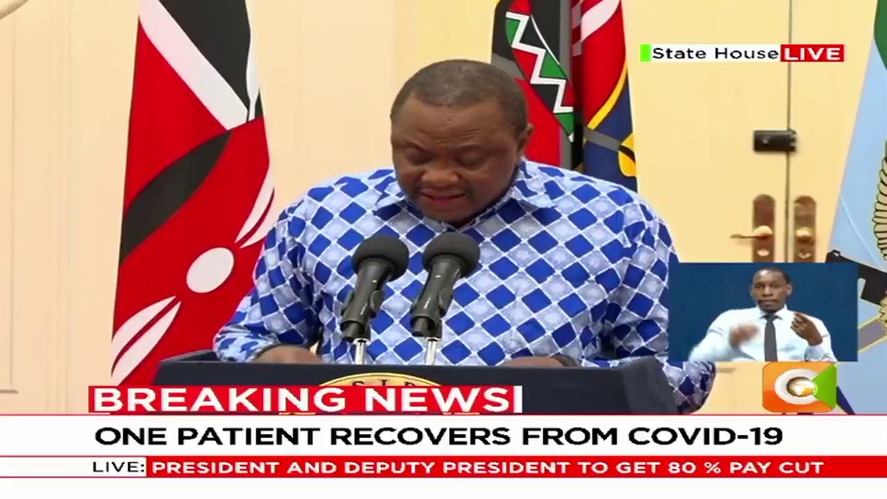 President Kenyatta, DP Ruto take 80% pay cut to free up money to help fight coronavirus