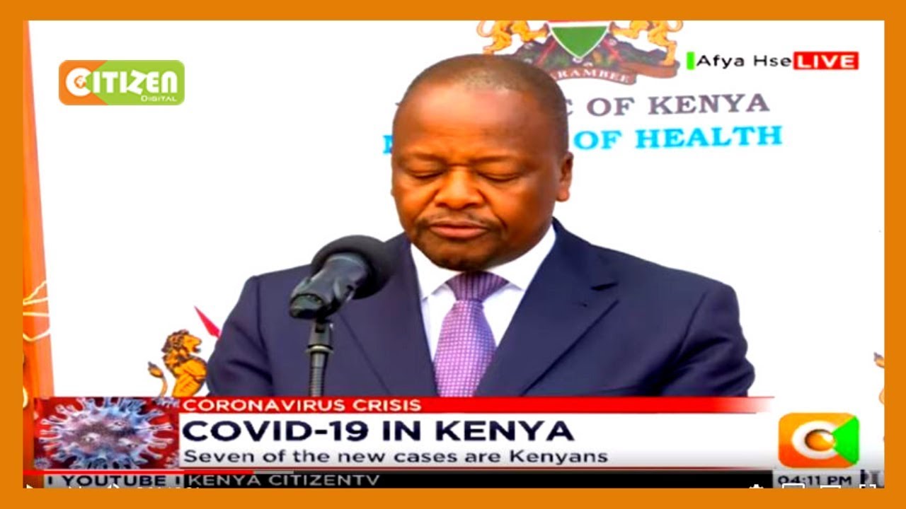 Health CS Mutahi Kagwe briefing on the covid-19 situation in the country
