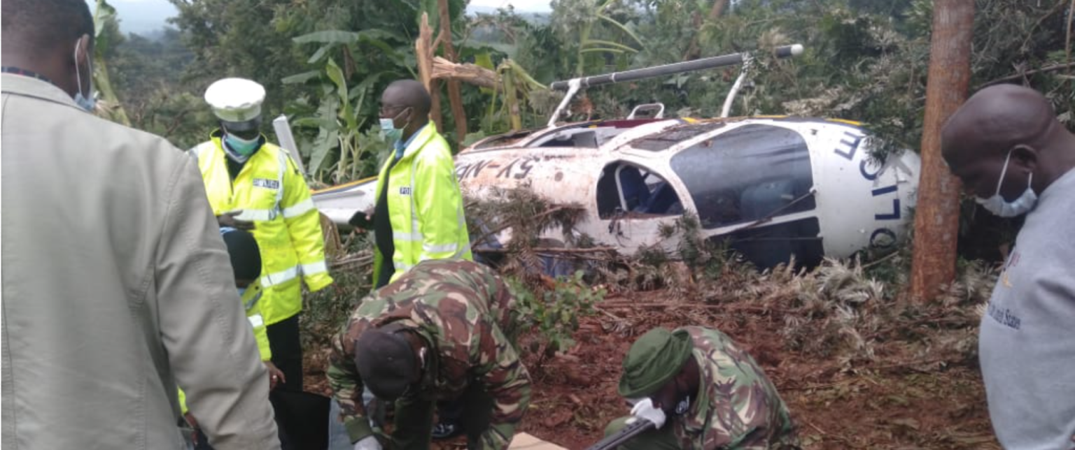 Police Chopper Crashes in Meru enroute to Marsabit