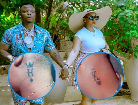 It's not Kajala but Konde, Harmonize changes his neck tattoo