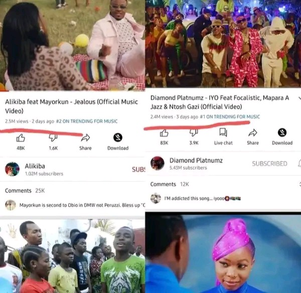 Don't get jealous, Ali Kiba fires back to Diamond Platinumz over YouTube views row