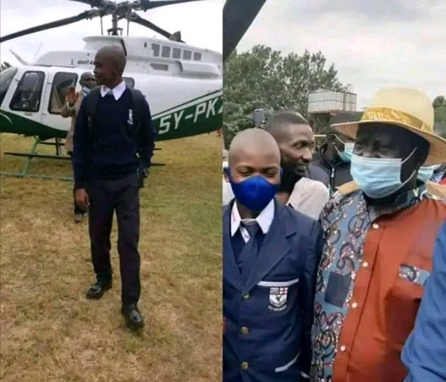Student reported at Maranda High onboard chopper revealed to be sponsored by Raila Odinga foundation