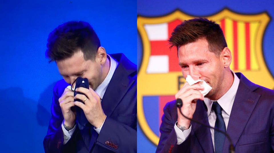 Lionel Messi Breaks Into Tears as He Bids Farewell to Barcelona