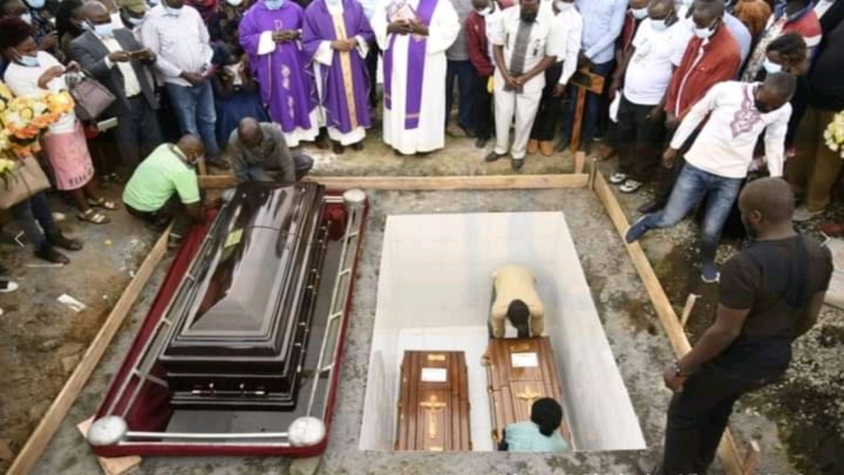 Emotional Photos as Doctor James Gakara And His Two Children Laid to Rest