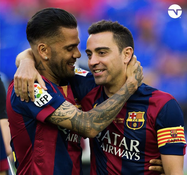 Xavi and Laporta welcomes back Dani Alves to Barcelona after being a free agent