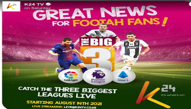 All K24 TV Serie A and La Liga match fixtures for 2021/2022 season scheduled