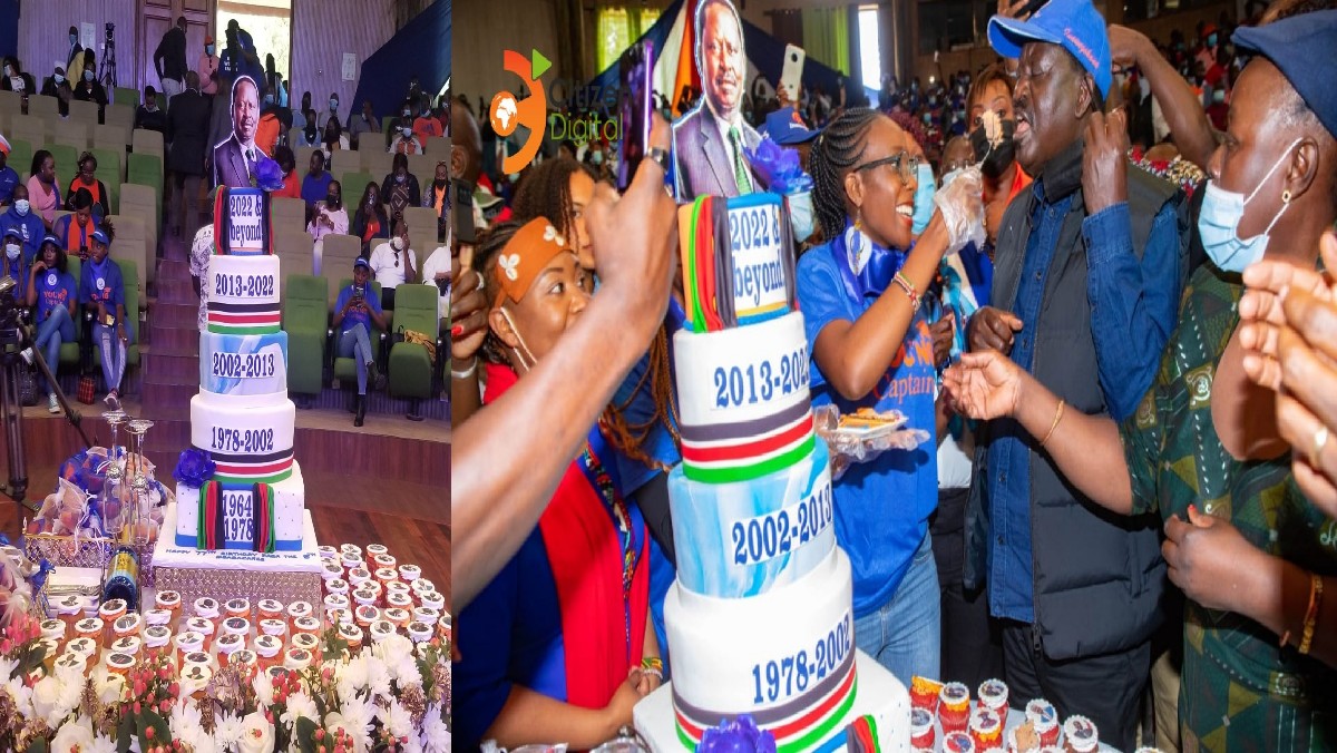 Raila's Glorious Five-Tier Birthday Cake Explained in Details