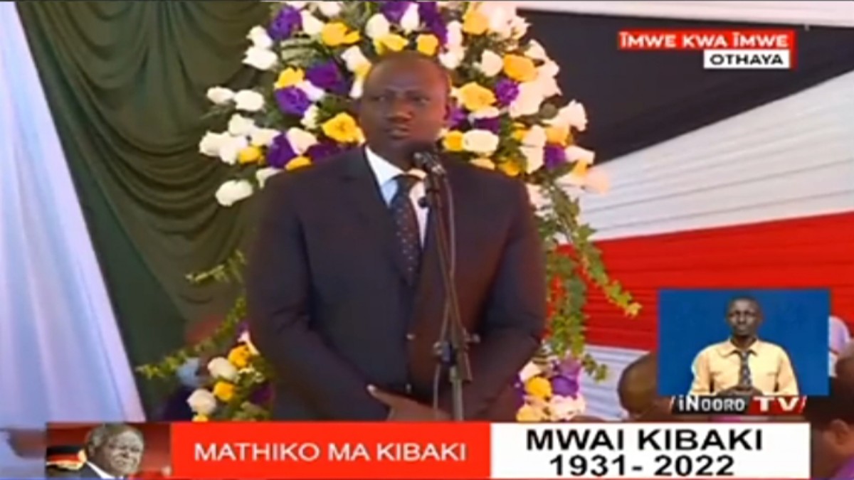 Kibaki State Burial Turns to Political Rally After DP Ruto Rose to Speak, See What Military Did