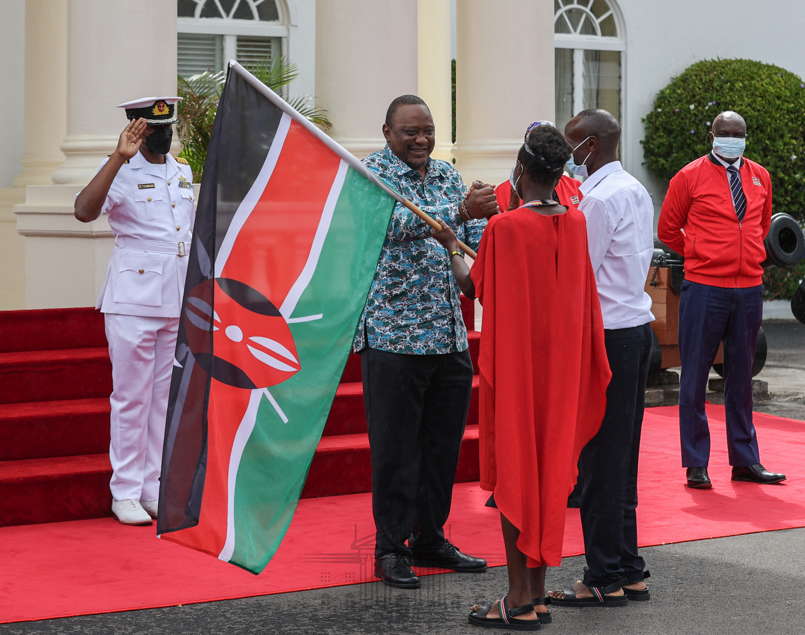 Uhuru Hands Over National Flag to Kenya’s Deaflympics Team