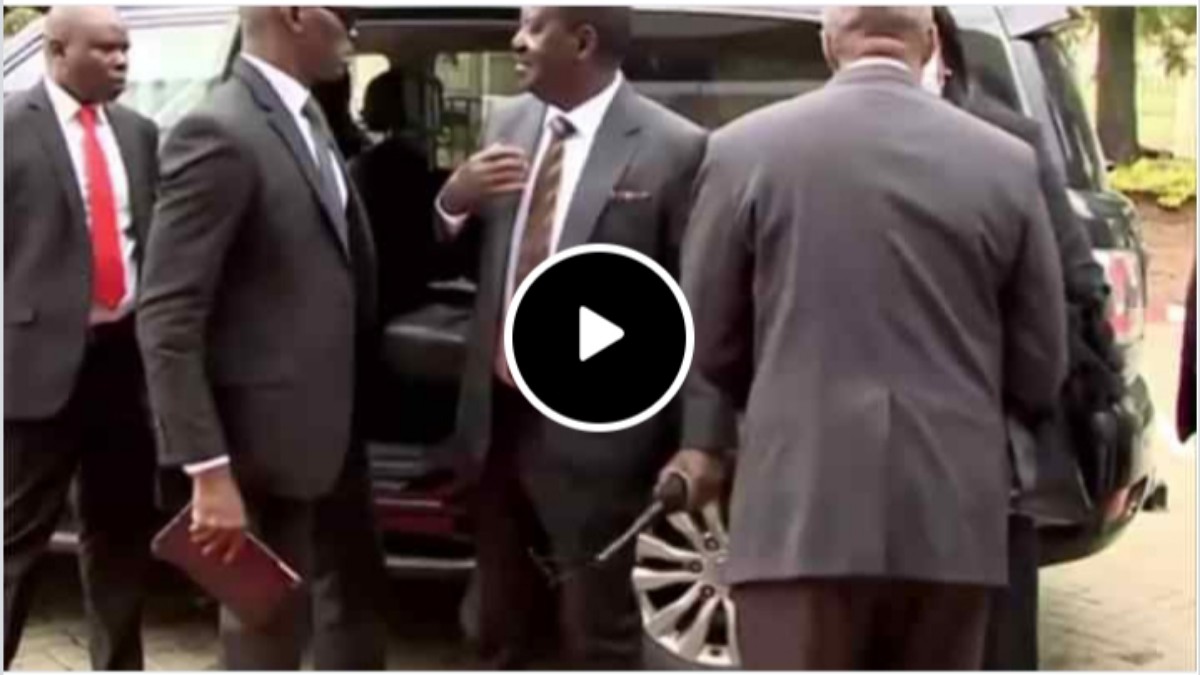 Kibaki State Funeral: Raila Bodyguard Manhandled by Ruthlessly Military