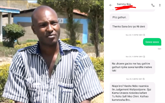 Nilimtumia fare afungwe maisha, Famous TV show host expose jailed mugithi artist Sammy Boy