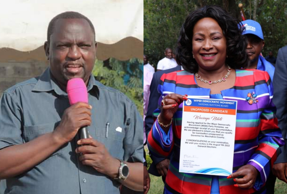 Mavoko MP Makau Drops Machakos Gubernatorial Bid, Backs Wavinya