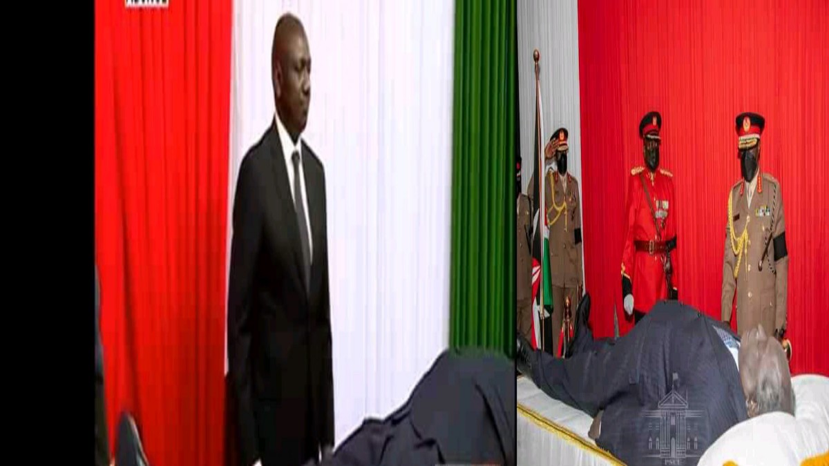 DP Ruto Overwhelmed by Grief as He Views Kibaki Body